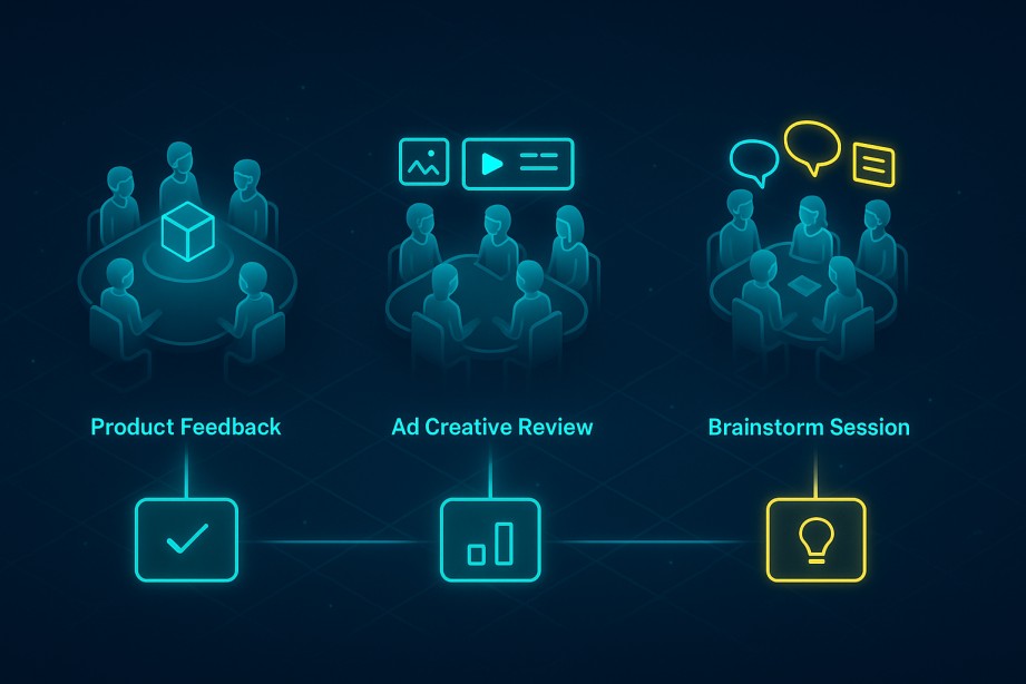 conduct group meetings with Ai Twins in consumr.ai