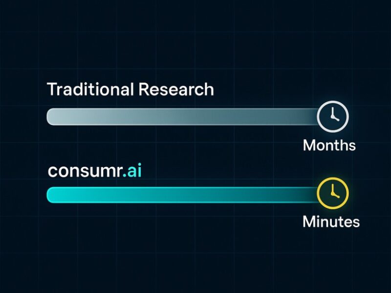 speed of consumr.ai vs traditional research
